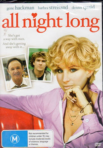 Cat. No. DVDM 2061: ALL NIGHT LONG ~ GENE HACKMAN / BARBRA STREISAND / DENNIS QUAID / DIANE LADD / KEVIN DOBSON. UNIVERSAL / SHOCK KAL4162.