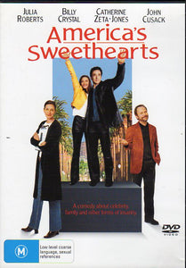 Cat. No. DVDM 1235: AMERICA'S SWEETHEARTS ~ JULIA ROBERTS / BILLY CRYSTAL / CATHERINE ZETA-JONES / JOHN CUSACK. COLUMBIA / PAYLESS UNI 3015.