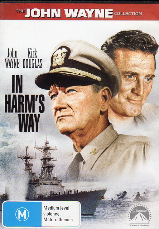 Cat. No. DVDM 1189: IN HARM'S WAY ~ JOHN WAYNE / KIRK DOUGLAS / HENRY FONDA / PATRICIA NEAL / CARROLL O'CONNOR / BURGESS MEREDITH. PARAMOUNT PAR1076.