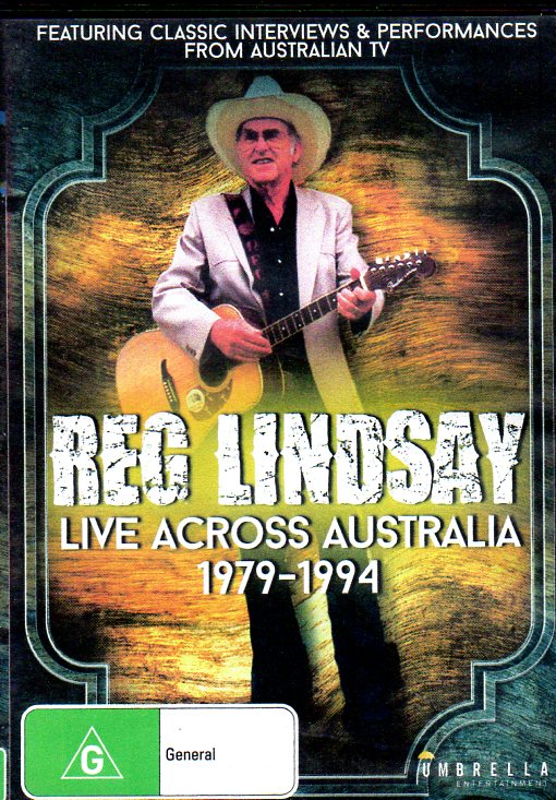 Cat. No. DVD 1289: REG LINDSAY ~ LIVE ACROSS AUSTRALIA 1979-1994. UMBRELLA DAVID3272.