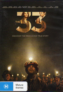 Cat. No. DVDM 1218: THE 33 ~ ANTONIO BANDERAS / JAMES BROLIN / RODRIGO SANTORA / JULIETTE BINOCHE / BOB GUNTON / GABRIEL BYRNE. WARNER BROS R - 123517-9.