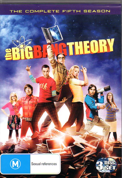 Cat. No. DVDM 1084: THE BIG BANG THEORY - SEASON 5 ~ JOHNNY GALECKI / JIM PARSONS / KALEY CUOCO / SIMON HELBERG / KUNAL NAYYAR / MELISSA RAUCH / MAYIM BIALIK. WARNER BROS. 1000313353WARNER BROS. 1000313353.