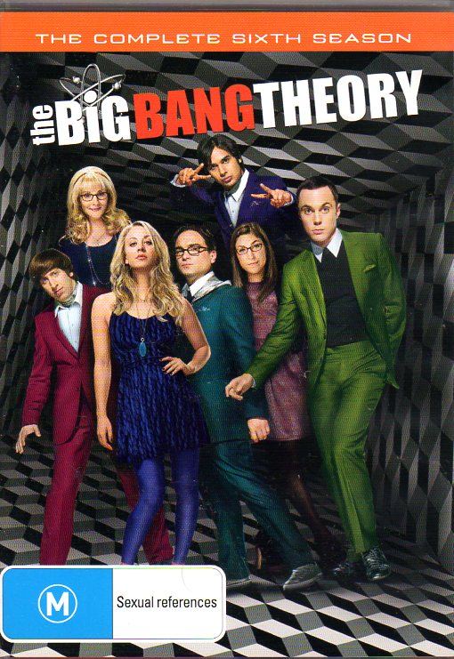 Cat. No. DVDM 1085: THE BIG BANG THEORY. SEASON 6 ~ JOHNNY GALECKI / JIM PARSONS / KALEY CUOCO / SIMON HELBERG / KUNAL NAYYAR / MELISSA RAUCH / MAYIM BIALIK. WARNER BROS. 1000420607.