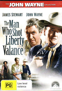 Cat. No. DVDM 1107: THE MAN WHO SHOT LIBERTY VALANCE ~ JOHN WAYNE / JAMES STEWART. PARAMOUNT PAR3017.