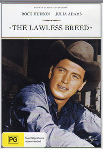 Cat. No. DVDM 1159: THE LAWLESS BREED ~ ROCK HUDSON / JULIA ADAMS / HUGH O'BRIEN / WILLIAM PULLEN / LEE VAN CLEEF / DENNIS WEAVER. BOUNTY BF109.